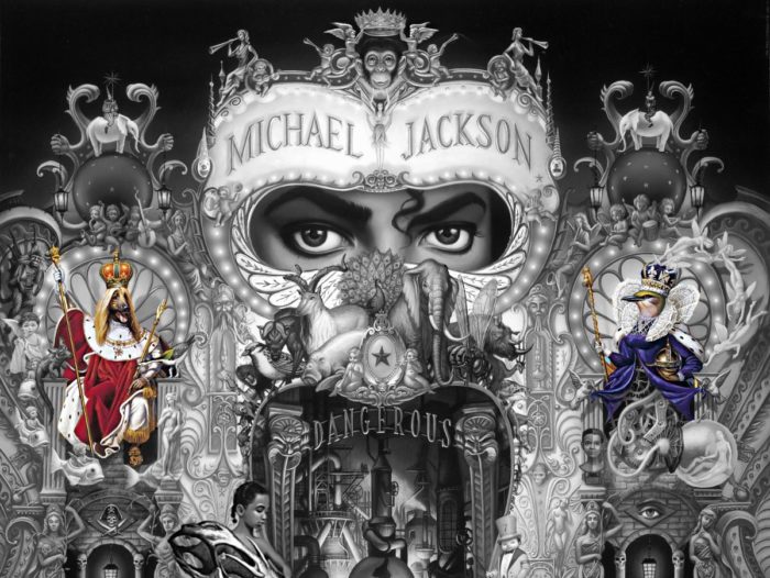 Michael Jackson Dangerous Album Cover Vogel Barnum Hund Dog Bird King Queen