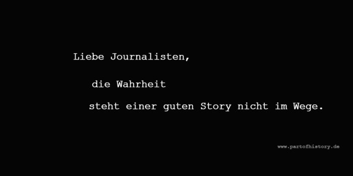 Liebe Journalisten Die Wahrheit steht einer guten Story nicht im Wege. PaRt of History Die Art des Michael Jackson 
www.partofhistory.de