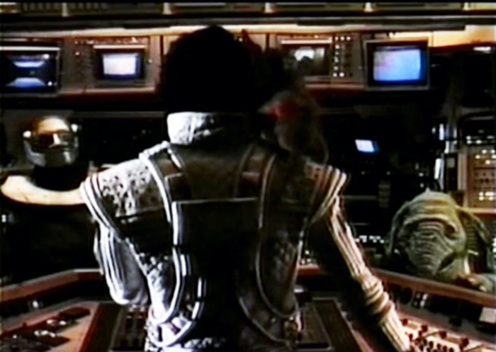 Michael Jackson Symbol plane spaceship in Captain Eo with Crew.