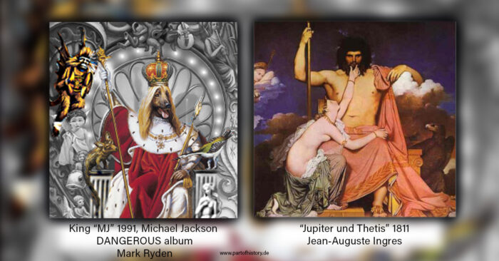 Michael Jackson Dangerous Album Cover King MJ dog King Jean Auguste Ingres Jupiter et Thetis 1811 Mark Ryden