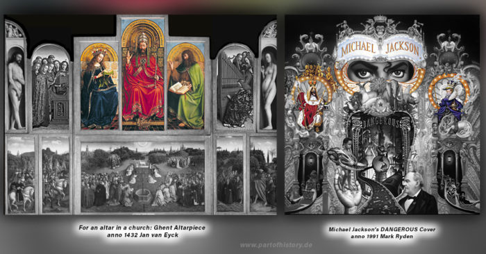 Michael Jackson Dangerous Cover Hubris or Rebellion against Religion? Ghent Altarpiece www.partofhistory.de