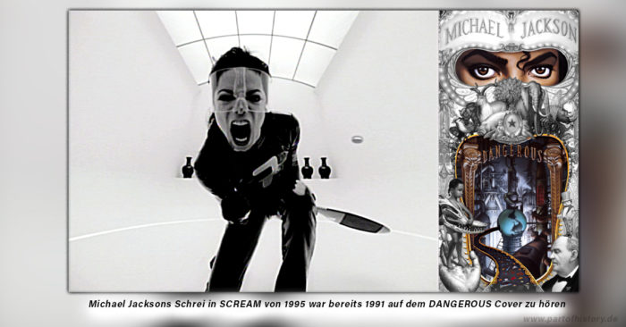 Michael Jackson Schrei in SCREAM 1995 und auf DANGEROUS Cover 1991