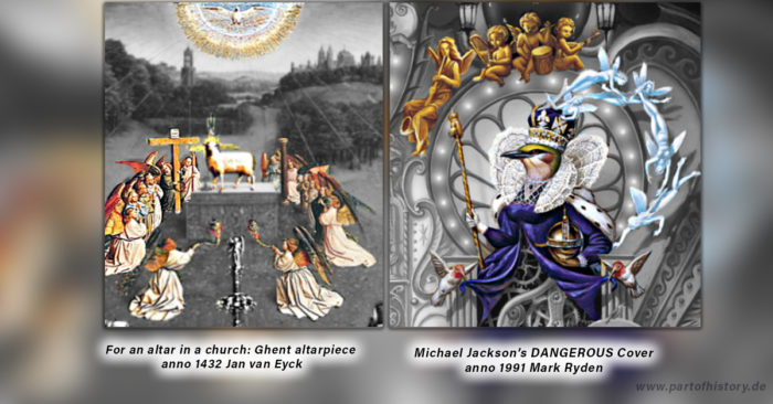 Michael Jackson Dangerous Cover Hubris or Rebellion against Religion? Ghent Altarpiece Engel Queen- www.partofhistory.de