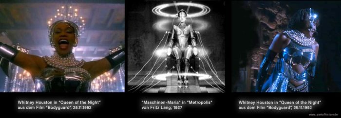 Whitney Houston Bodyguard 1992 Quenn of the night Fritz Lang Metropolis 1927 Maschinen Maria