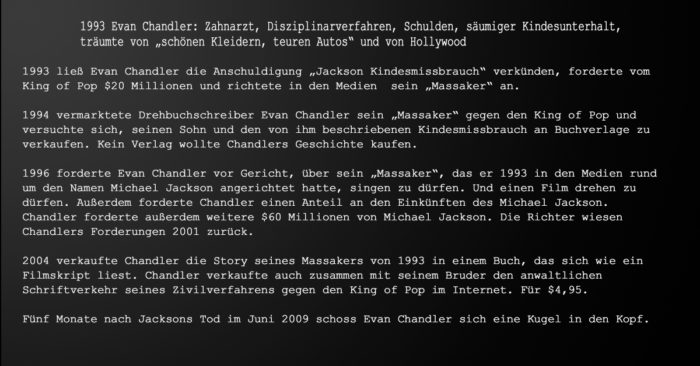 Evan chandler Michael Jackson Forderungen ab 1993 Beschuldigung Kindesmissbrauch