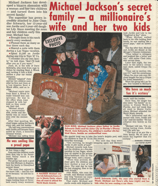 Michael Jackson June Chandler National Enquire 25.05.1993 secret family