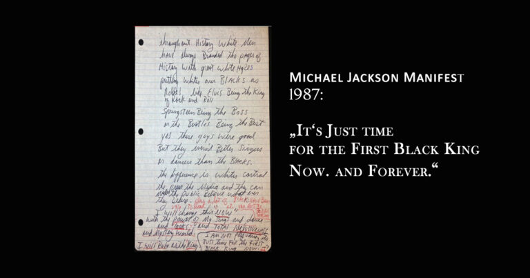 Michael Jackson Manifest It's just Time for the first black king www_partofhistory_de