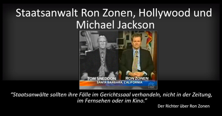 Staatsanwalt Ron Zonen, Hollywood und Michael Jackson