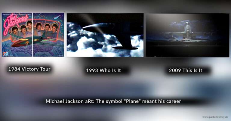 Michael Jackson aRt The symbol "plane" meant his career 1984 Victory Tour 1993 Who Is It 2009 This Is it www.partofhistory.de