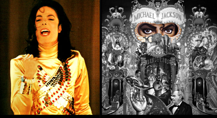 Michael Jackson Dangerous Cover Symbol Sun Sonne König Sonnenkönig. In Rememberg the Time Jackson mit dem Symbol der Sonne auf Shirt und rechtes Bild die Sonnenflügel auf DANGEROUS.