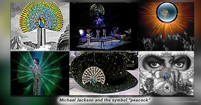 Michael Jackson symbol peacock Destiny Cover Tour Can You Feel it, Rock with You, Moonwalker, Dangerous