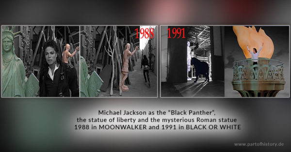 Michael Jackson the Black Panther in Moonwalker 1988 and Black or White 1991 mysterious Roman Statue - www_partofhistory_de