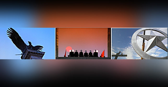 Jackson Symbol sunrise History Teaser 1995 montage: 1st image with eagle at dawn, 2nd image: sun rising on horizon. 3rd picture: A star - made out of iron - is in the sky, at noon time.
Michael Jackson and the symbol sunrise, dawn.