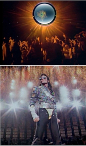 Michael Jackson Jam Dangerous world tour Can You feel it 1981 shortfilm peacock star symbol